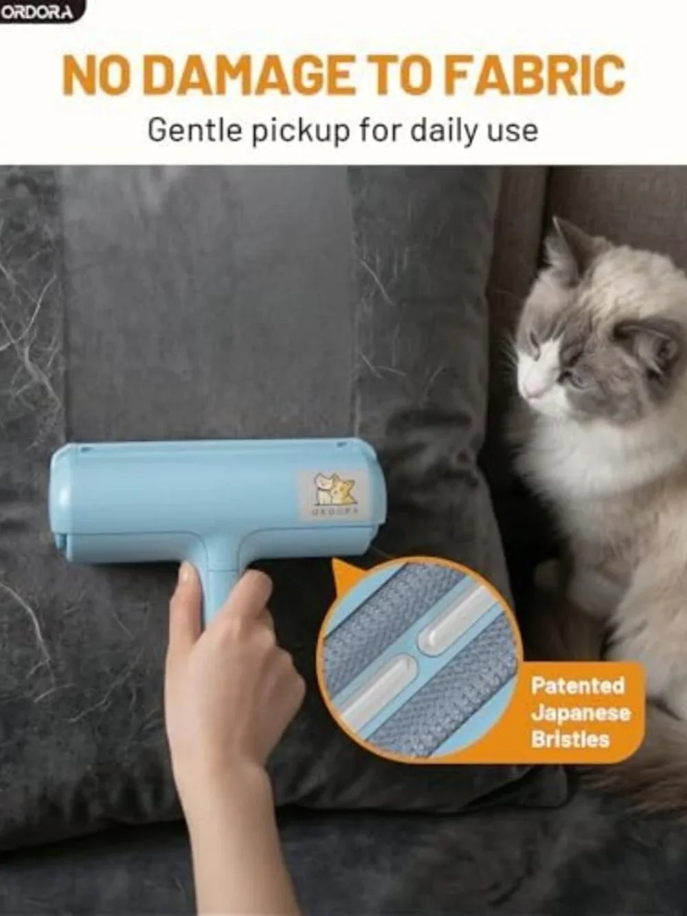 Reusable Pet Hair Remover Roller - Lint Roller for Dog & Cat Hair, Easy Clean